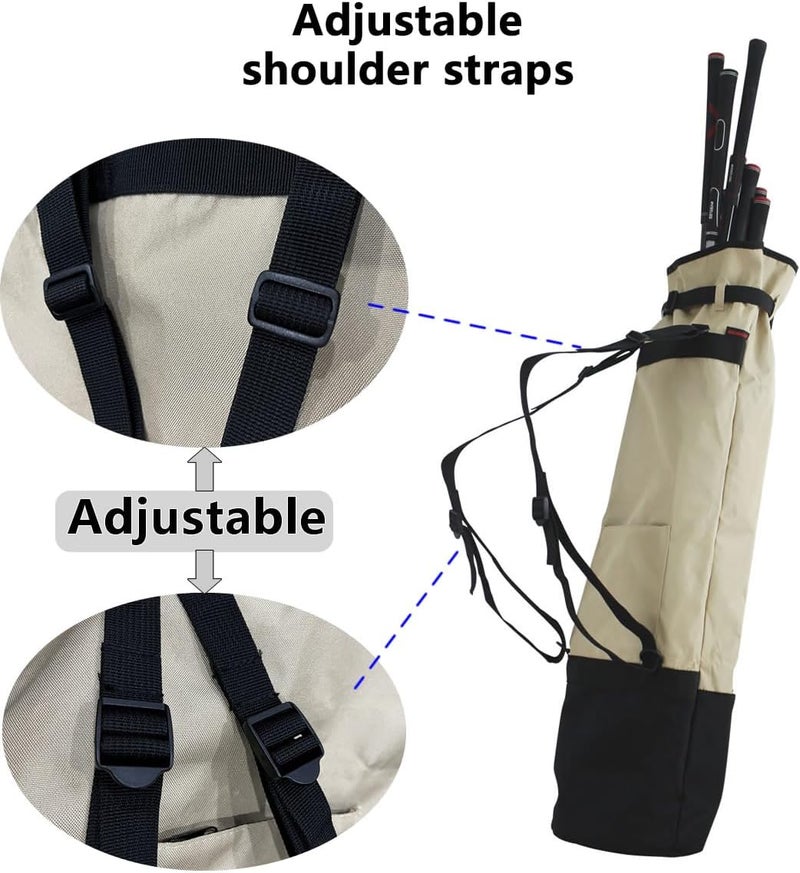 BOYEA & SKULLEAP Lightweight Golf Carry Bag (Carry 8-10 Clubs) Par 3 Golf Bag Pitch n Putt Small Golf Bag/Training, Foldable & Adjustable Double Straps, for Men/Women Gifts &Golf Course/Travel - Image 2